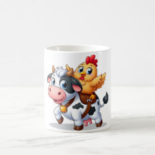 Mug mignon vache/poulet caricature