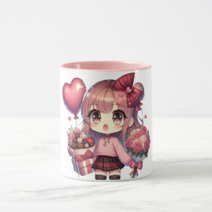 Mug Mignon Valentine's day anime girl