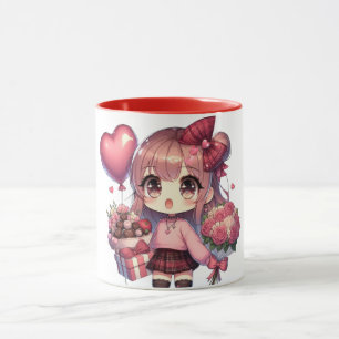 Mug Mignon Valentine's day anime girl