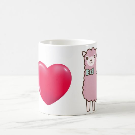 Mug mignon violet lama bébé (Centre)