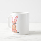 Mug Mignonette rousse Pâques rose lapin de Pâques (Devant gauche)