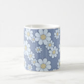 Mug Mignonettes blanches sur marguerite bleue (Centre)