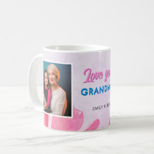 Mug Mignonne Aimez-vous Grand-mère Fleurs roses 2 Phot
