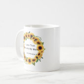 Mug Mignonne Amour que tu es ma mère Sunflower Wreath (Devant gauche)