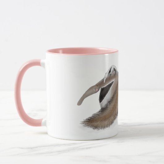 Mug Mignonne anteater et bébé "meilleure tétine jamais (Gauche)