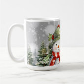 Mug Mignonne Aquarelle Neiges Noël hiver vacances (Gauche)