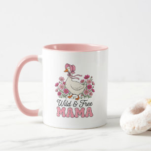 Mug Mignonne art de mots de maman oie sauvage libre