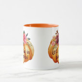 Mug Mignonne automne Orange Restons en Citrouille ! (Centre)