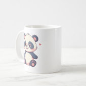 Mug mignonne bande dessinée style kawaii panda design (Devant gauche)