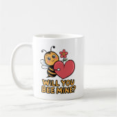 Mug Mignonne Bee Valentine - "Serez-Vous À Moi ?" (Gauche)