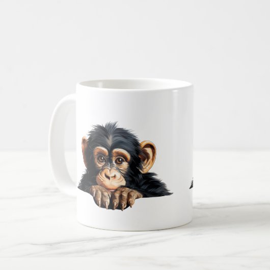 Mug Mignonne boue de singe (Devant gauche)