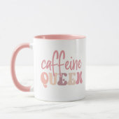 Mug mignonne caféine Queen word art (Gauche)