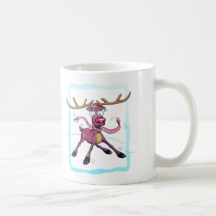 Mug Mignonne cerf sur la glace Drôle Noël vacances Car