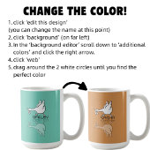 Mug Mignonne Chèvre Rose Folle Réflexion Doodle Nom Pe