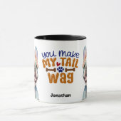 Mug Mignonne Chien à queue française, tu fais mon sac (Centre)