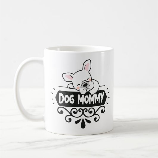 Mug Mignonne chien maman amoureux des animaux de compa (Gauche)