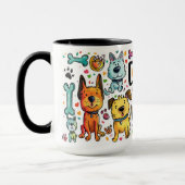 Mug Mignonne Chien Maman Envelopper (Gauche)