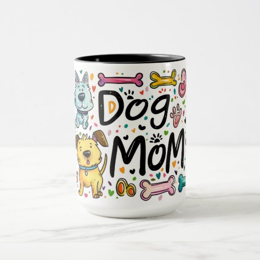 Mug Mignonne Chien Maman Envelopper (Centre)