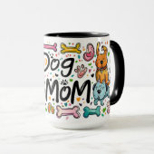Mug Mignonne Chien Maman Envelopper (Devant droit)