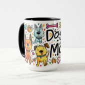 Mug Mignonne Chien Maman Envelopper (Devant gauche)
