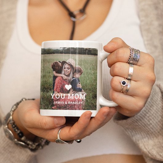 Mug Mignonne COEUR T'AIME MÈRE Fête des Mères Photo