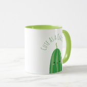 Mug Mignonne comme un concombre amusant Kawaii Cutecum (Devant droit)