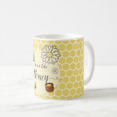 Mug Mignonne comme une petite abeille miel doux (Devant droit)