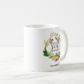 Mug mignonne couronnes florales professeur élégant (Devant droit)