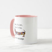 Mug Mignonne Dachshund Saucisse Chien Dit Drôle Drôle  (Devant gauche)