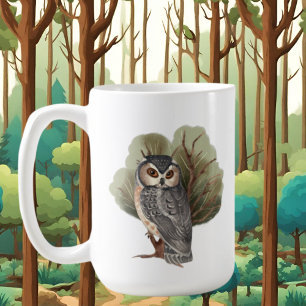 Mug mignonne dame de chouette folle ajouter du texte