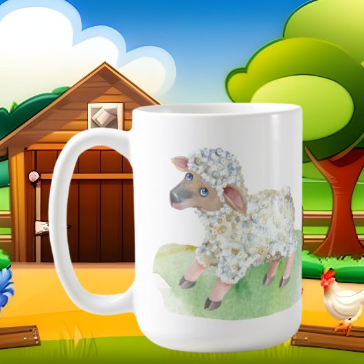 Mug mignonne dame de mouton