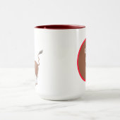 Mug mignonne dame de vache folle ajouter du texte (Centre)
