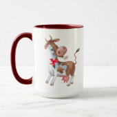 Mug mignonne dame de vache folle ajouter du texte (Gauche)
