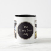 Mug mignonne dame de vache folle ajouter du texte (Centre)