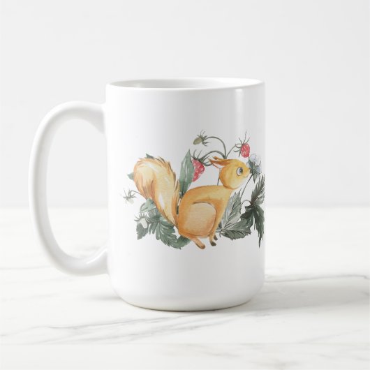 Mug mignonne dame d'écureuil fou ajouter monogramme (Gauche)