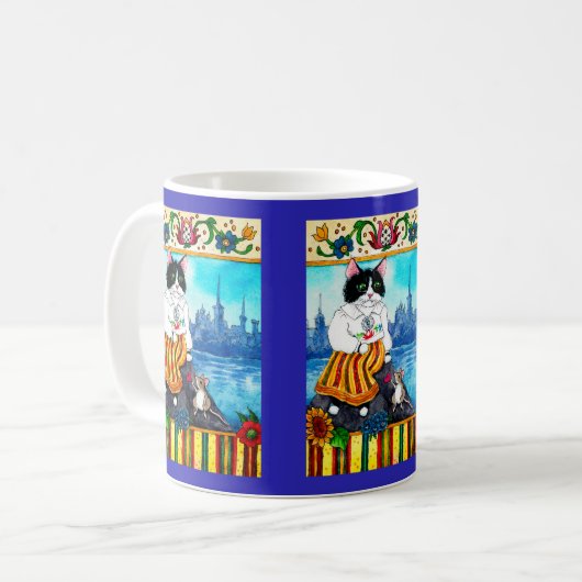 Mug Mignonne de chat muqueuse folklorique estonienne (Devant gauche)