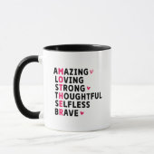 Mug Mignonne définition de mère en art de mots (Gauche)