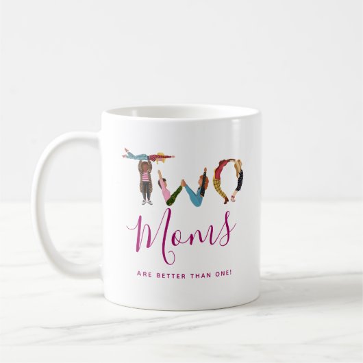 Mug Mignonne deux mères sont meilleures qu'une fête de (Gauche)