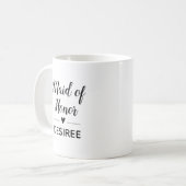 Mug Mignonne d'honneur avec nom cadeau de la fête nupt (Devant gauche)