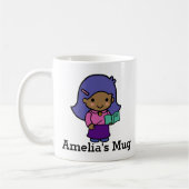 Mug Mignonne Enseignante fille avec livre d'orthograph (Gauche)