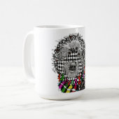 Mug Mignonne et colorée Boug d'endoodle doré (Devant gauche)