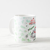 Mug Mignonne et drôle Chat Noël joyeuses Salutations (Devant gauche)