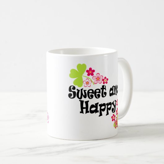 Mug Mignonne et heureuse (Devant droit)