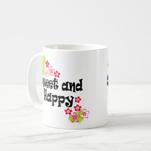 Mug Mignonne et heureuse (Devant gauche)