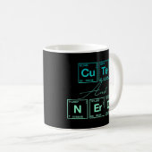 Mug Mignonne Et Nerdy Écrite Dans Les Éléments Du Péri (Devant droit)