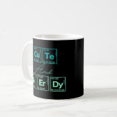Mug Mignonne Et Nerdy Écrite Dans Les Éléments Du Péri (Devant gauche)
