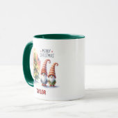 Mug Mignonne Festif Personnalisé Joyeux Noël Gnome (Devant gauche)