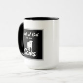Mug Mignonne fille aime vaches ajouter monogramme (Devant gauche)