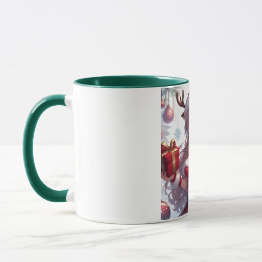 Mug mignonne fille de Noël anime (Gauche)