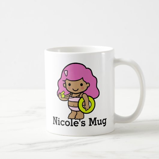 Mug Mignonne fille Garde-vie avec sauveteur (Droite)